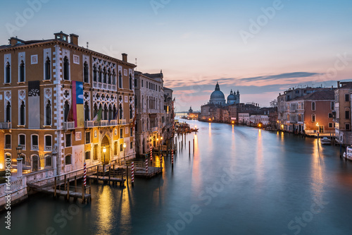 View on Grand Canal and Santa Maria della Salute Church from Acc