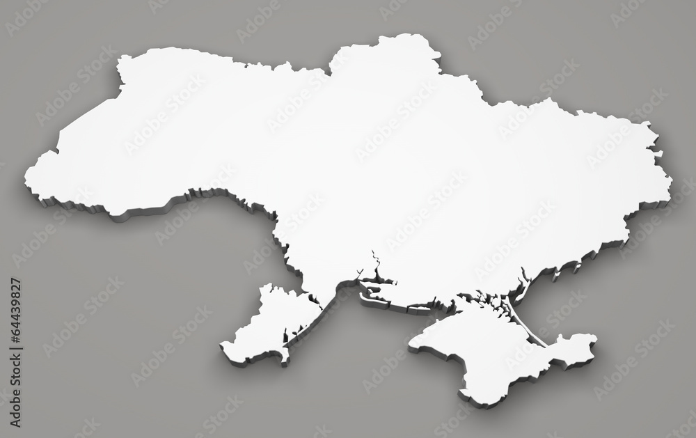 Mappa Ucraina bianca