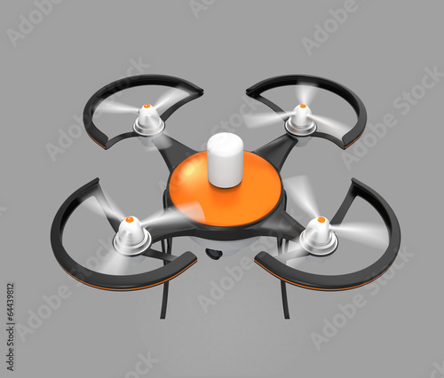 Air drone on gray background photo