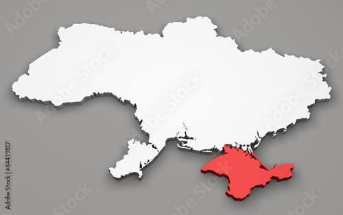 Mappa Ucraina  divisione regioni  Crimea