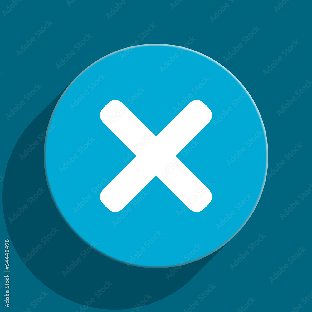 cancel blue flat web icon cancel blue flat web icon