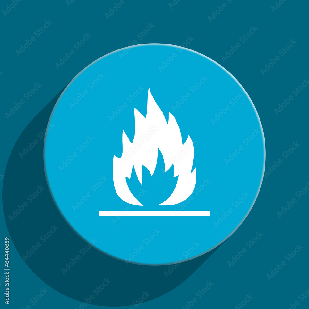 flame blue flat web icon flame blue flat web icon