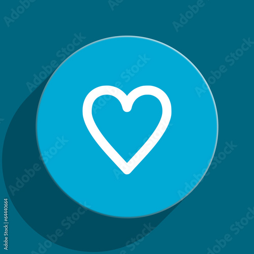 Free Download heart blue flat web icon - GFXLoad