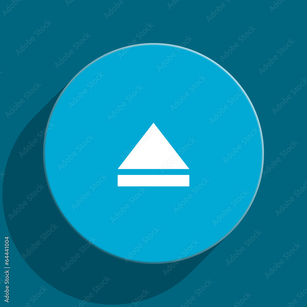 eject blue flat web icon eject blue flat web icon