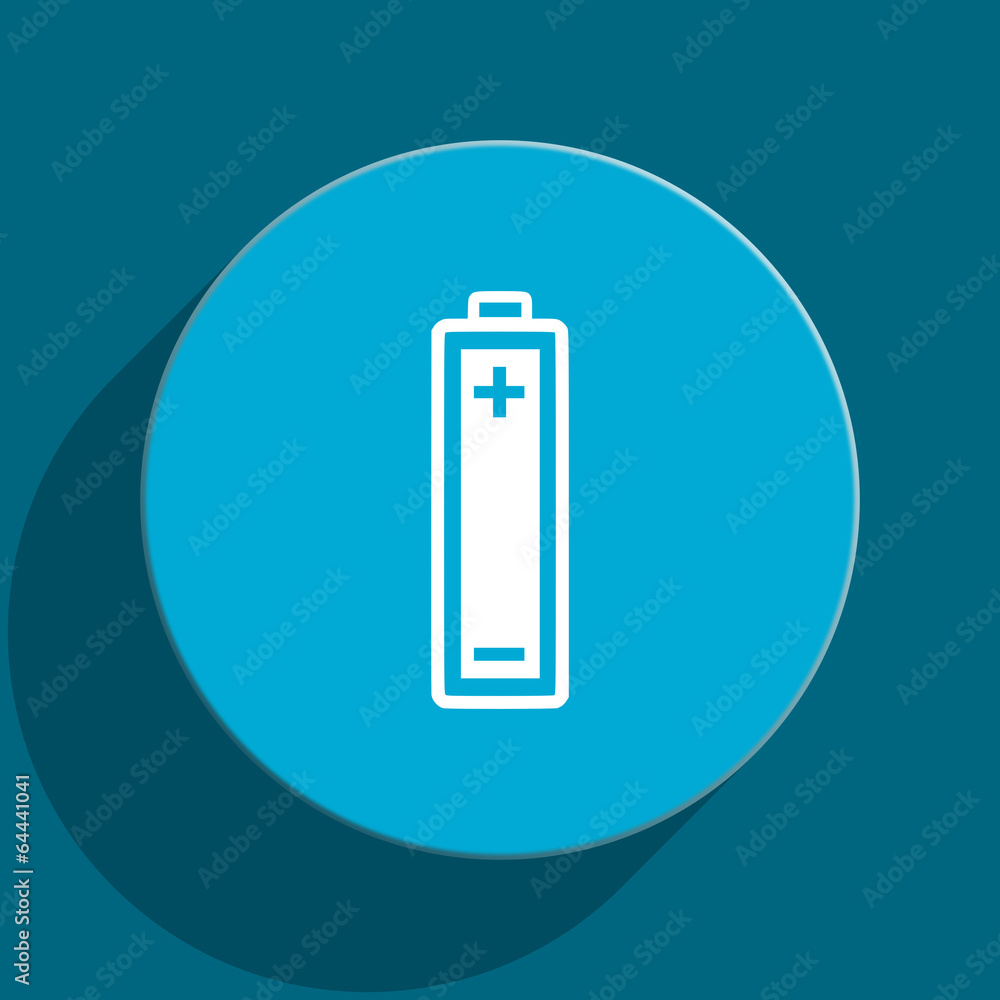 battery blue flat web icon battery blue flat web icon