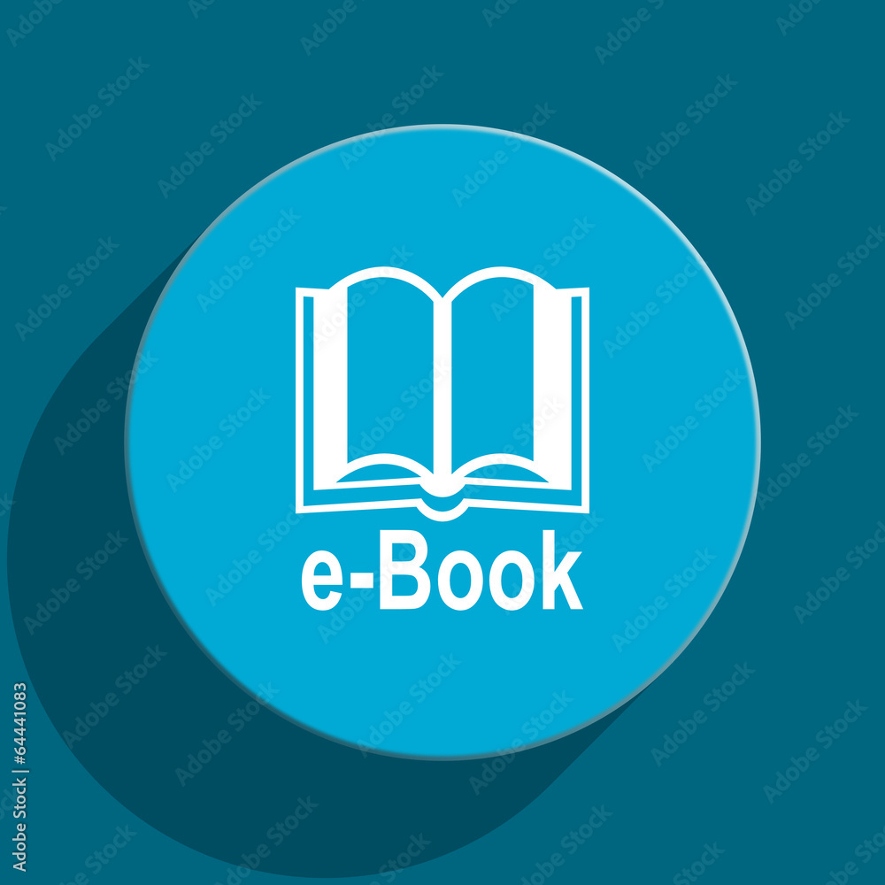 book blue flat web icon
