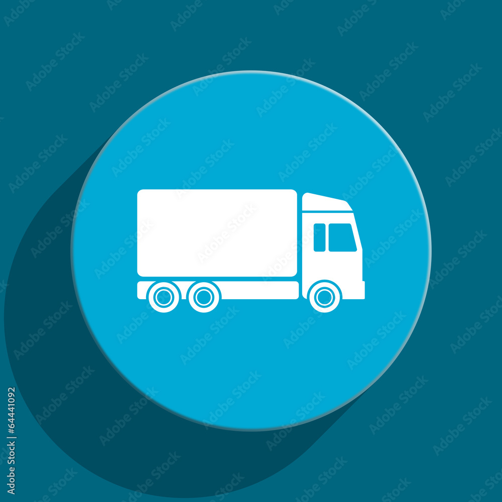 delivery blue flat web icon delivery blue flat web icon