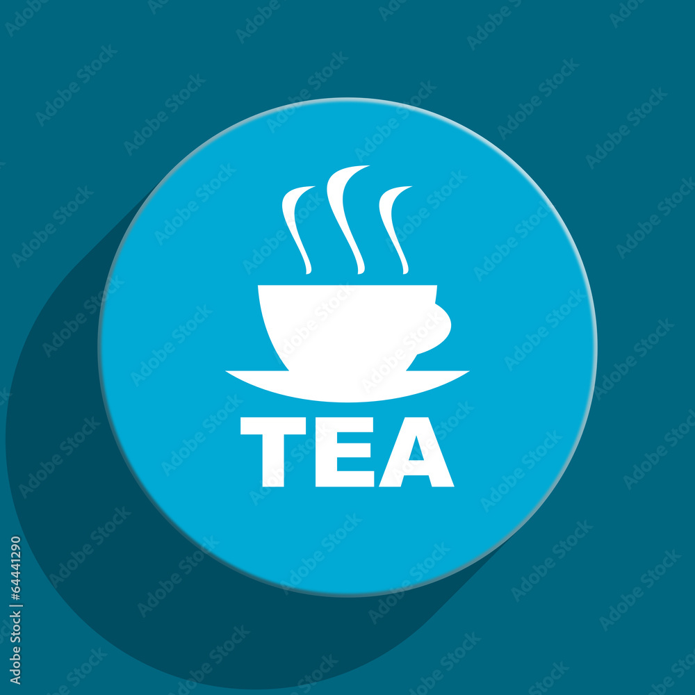 tea blue flat web icon tea blue flat web icon