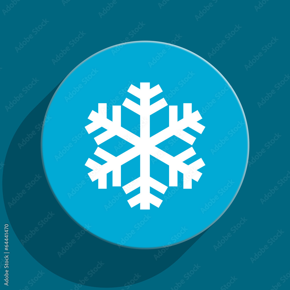 snow blue flat web icon snow blue flat web icon