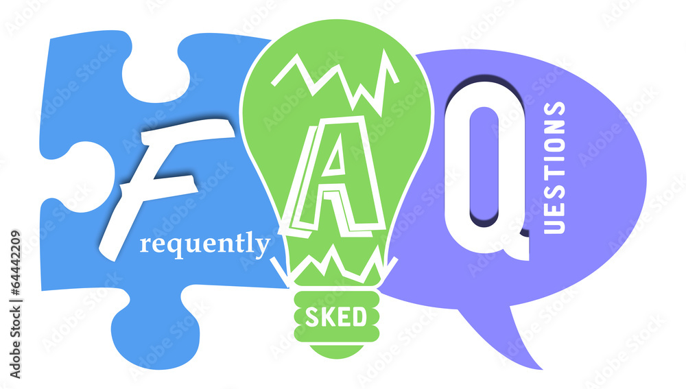 FAQ in Colourful Shapes