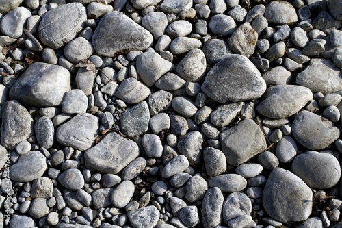 Gray sea pebbles