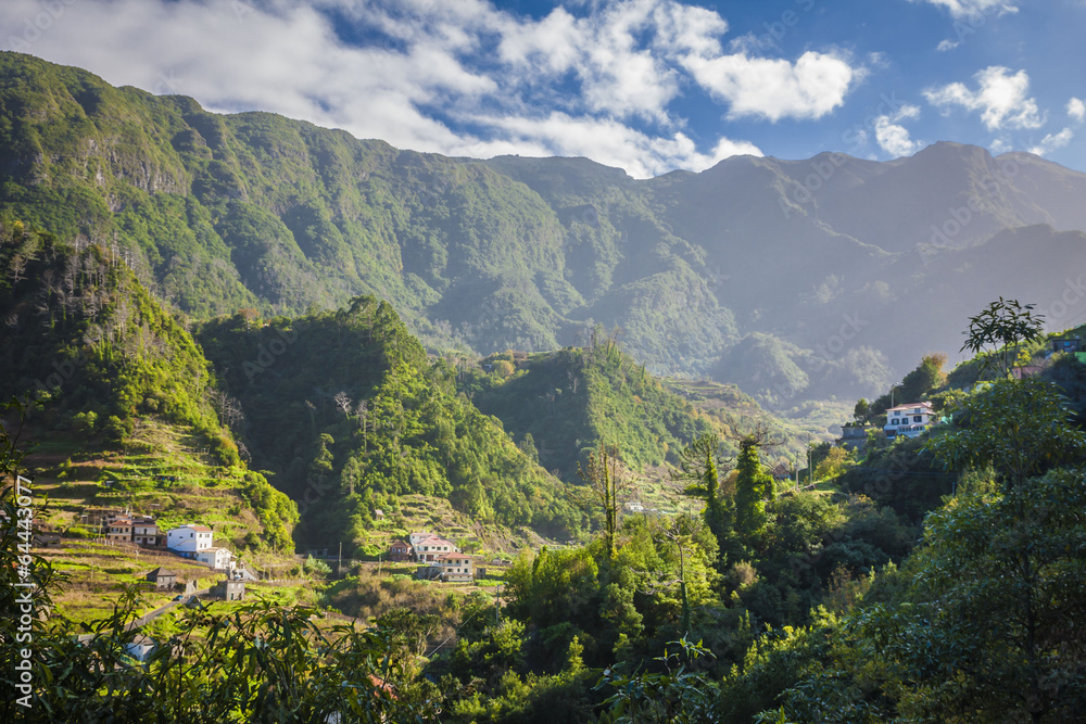 Madeira inside - amazing view on mountains, houses and sunrise