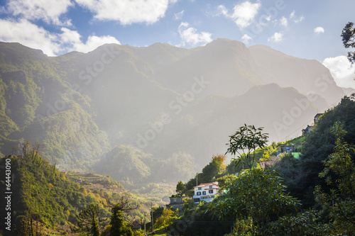Madeira inside - amazing view on mountains, houses and sunrise