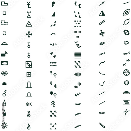 Set topographic symbols.