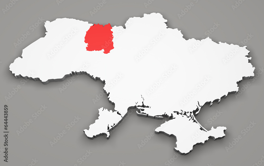 Mappa Ucraina, divisione regioni, zhytomyr