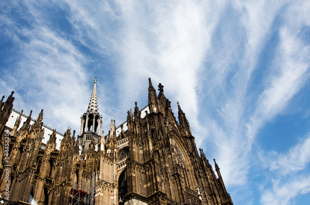 Fototapeta premium Cologne Cathedral against blue sky