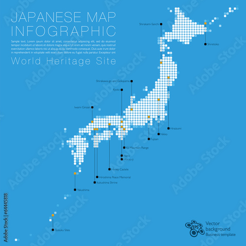 Infographic  Japanese Map