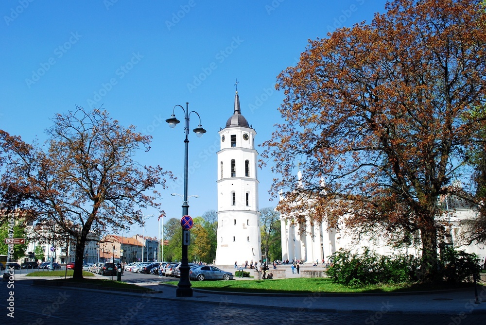 The Cathedral place in Vilnius city on April 26, 2014