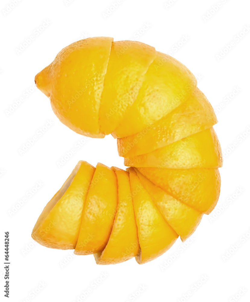 Lemons set on a white background in photostudio Lemons set on a white background in photostudio