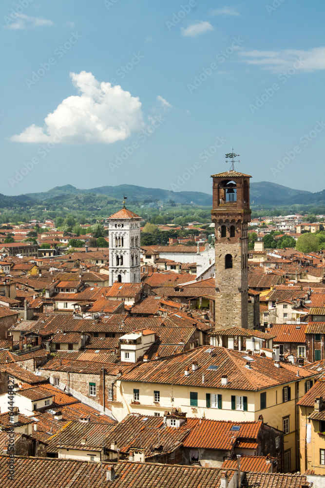 City center of Lucca in Italy