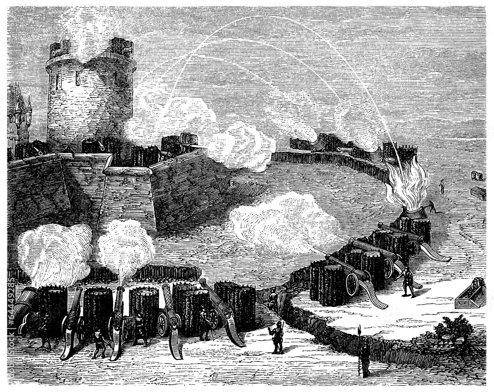 Obraz premium Attacking a Castle_16th_1882