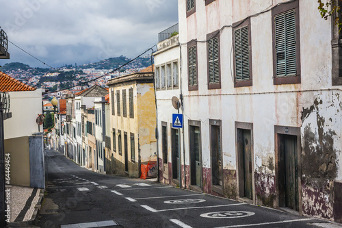 old historic town center of Funchal, Madeira island, Portugal. © anilah