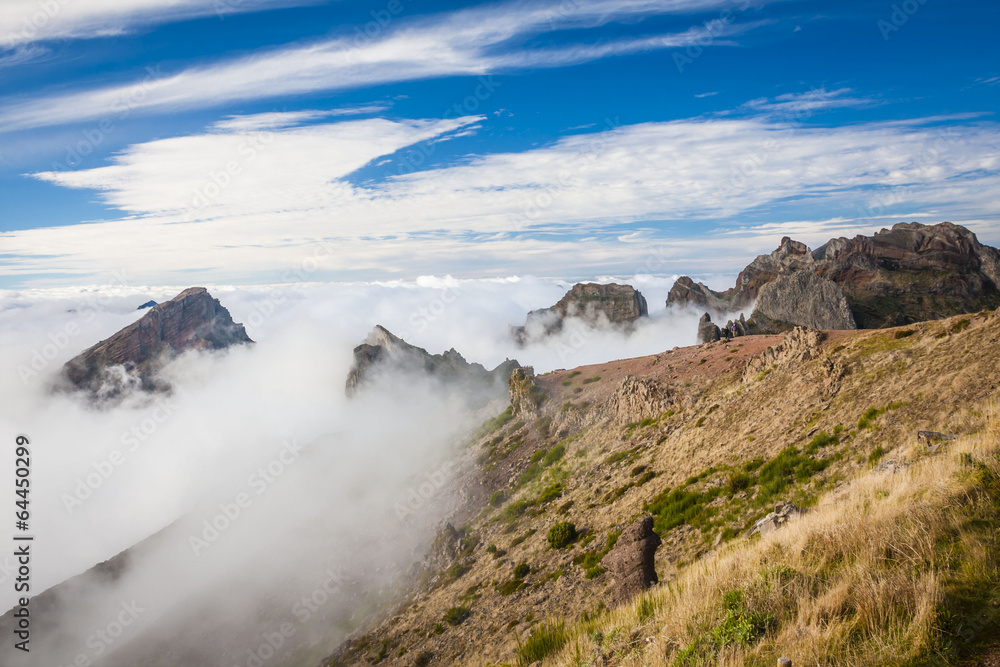 Beautiful Pico do Arieiro in Madeira Island, Portugal Beautiful Pico do Arieiro in Madeira Island, Portugal