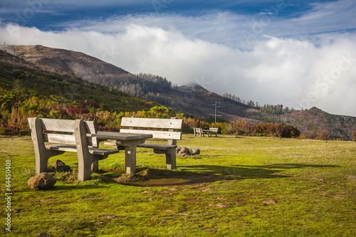 Madeira - picnic space in mountains, Portugal