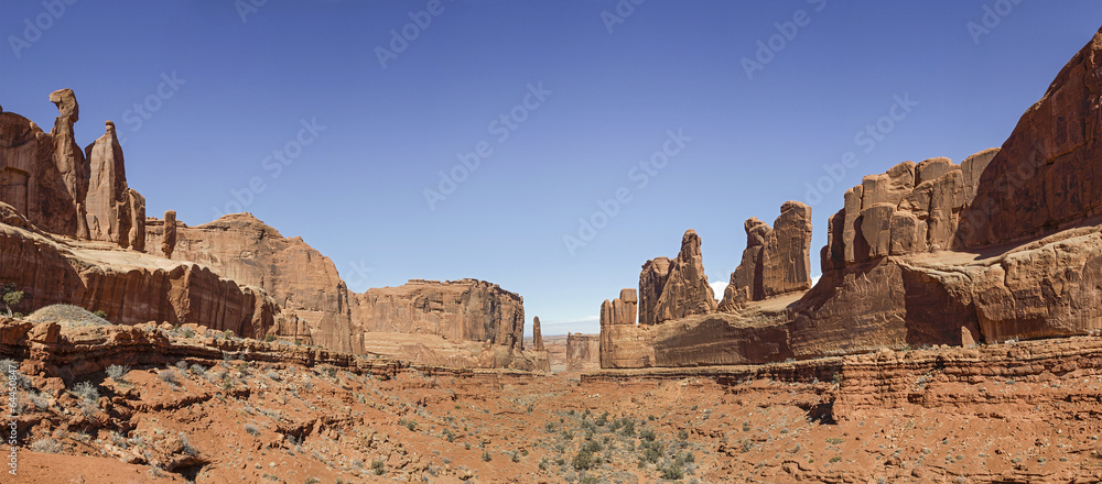 A View of Park Avenue at Arches National Park, Utah