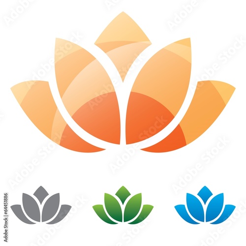 Bild auf Leinwand Lotus silhouette icon