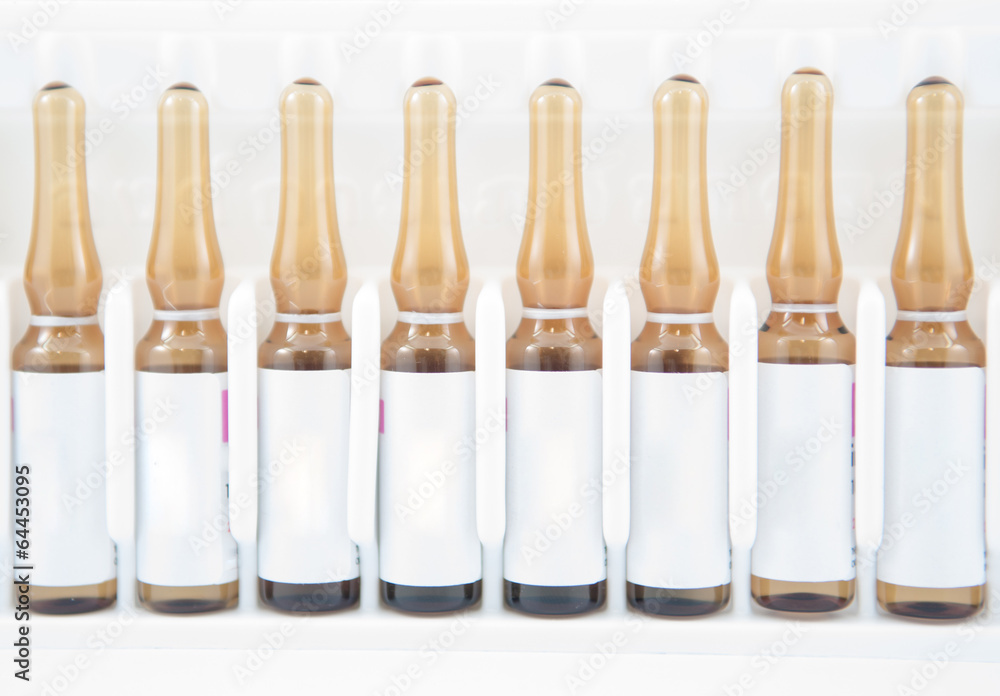 Injection ampule pack show medicine concept Injection ampule pack show medicine concept