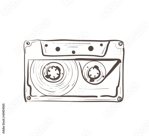 Audio Cassette Outline