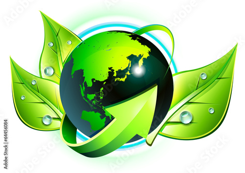 ecology concept in the world - japan, china and orient