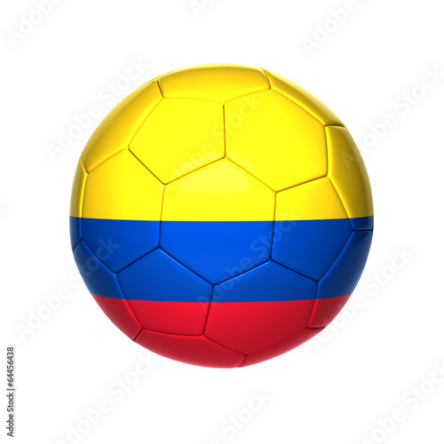 football ball with colombia flag