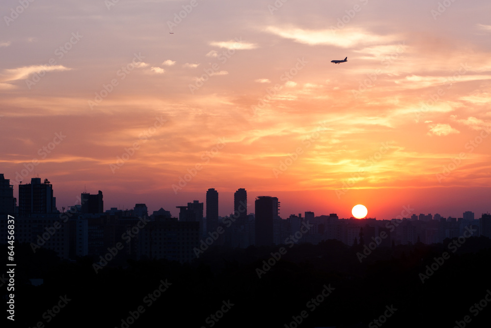 Sao Paulo Sunset, Brazil.