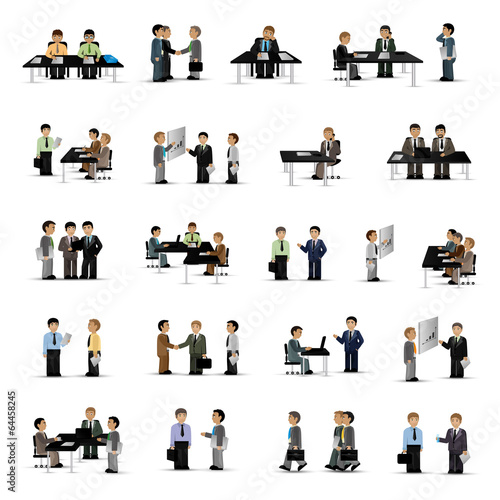 Business Peoples - Isolated On White Background