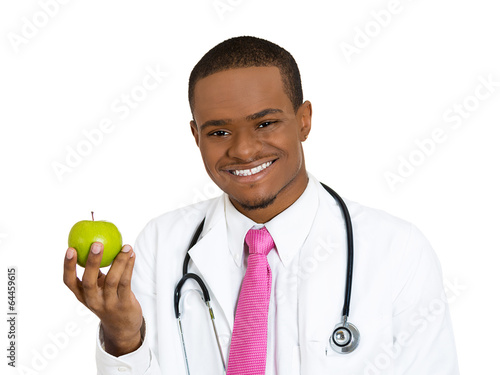 Apple a day keeps doc away healthy diet concept 