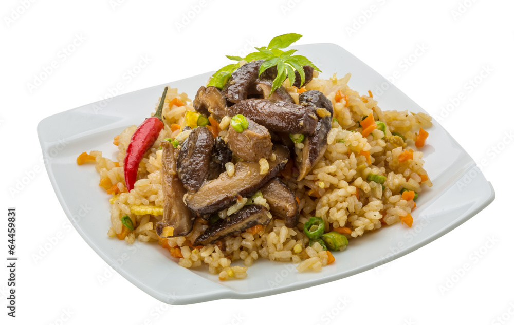 Fried rice with mushrooms Fried rice with mushrooms