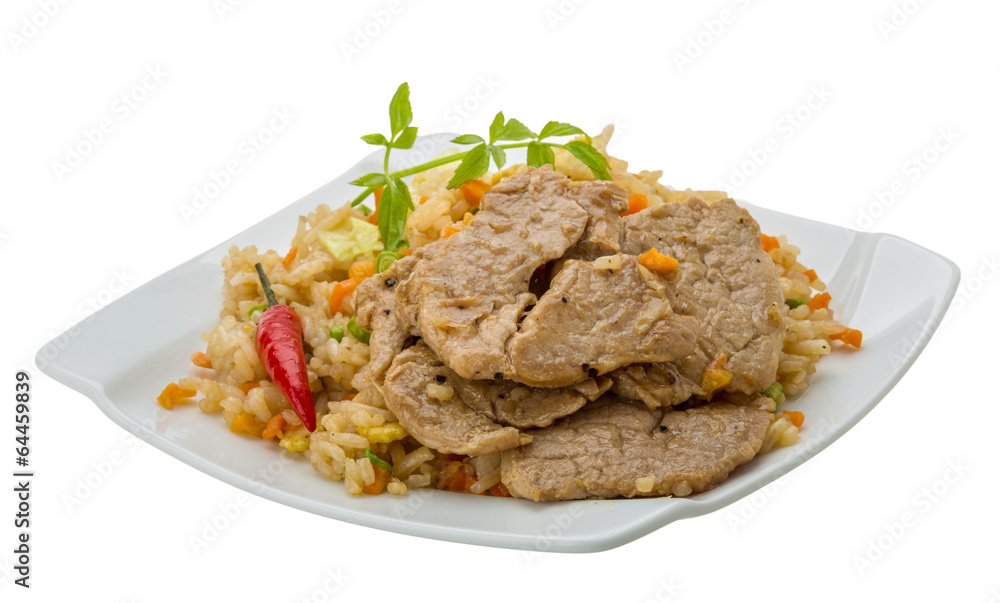 Fried rice with pork Fried rice with pork