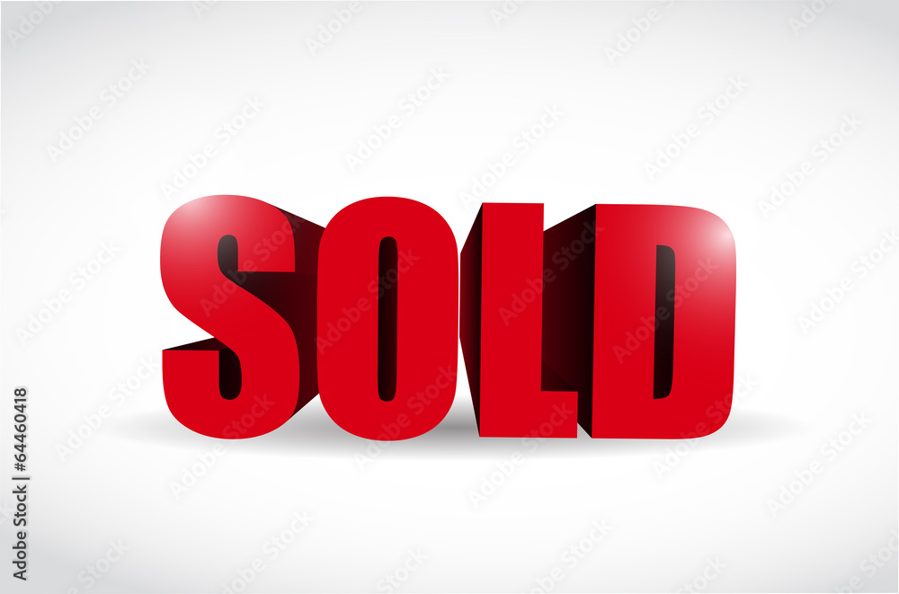 sold 3d red sign illustration design sold 3d red sign illustration design