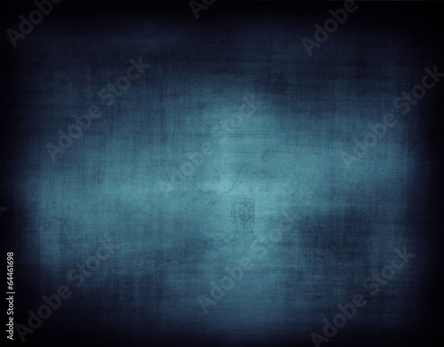 Blue abstract textured background. Dark edges. Copy space
