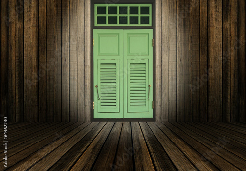 Old wood and door as background