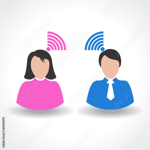 Vector Illustration of communication concept connection
