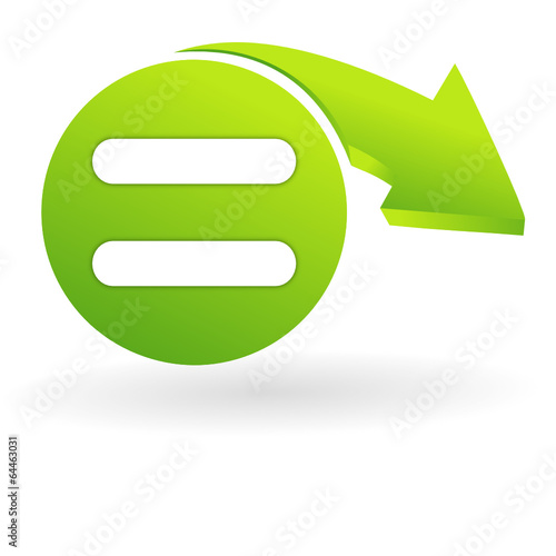 signe égal sur web symbole vert