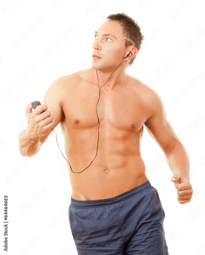 Running man , isolated on white background. Running man , isolated on white background.