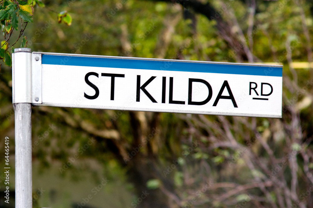 St Kilda Road Street Sign - Melbourne