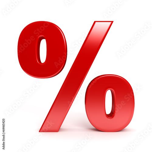 Red percent sign photo