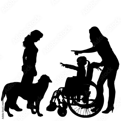 Vector silhouette of family.
