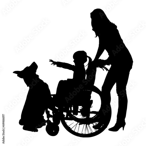 Vector silhouette of family. photo