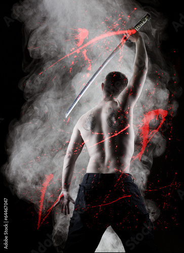 Warrior with his Katana © Netfalls